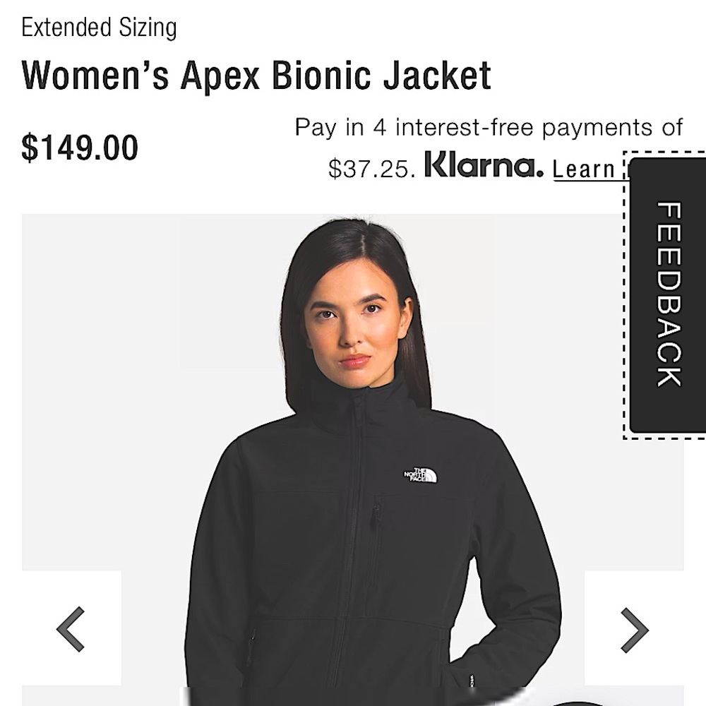 North face APEX Bionic Jacket, Womens, Medium, M